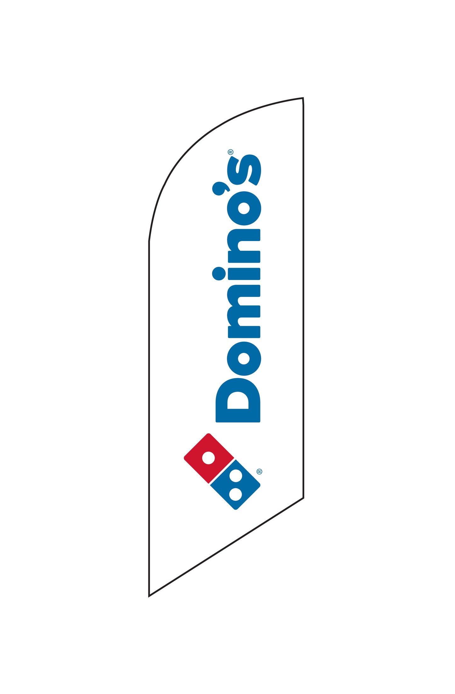 Domino's White - Small Feather Flag