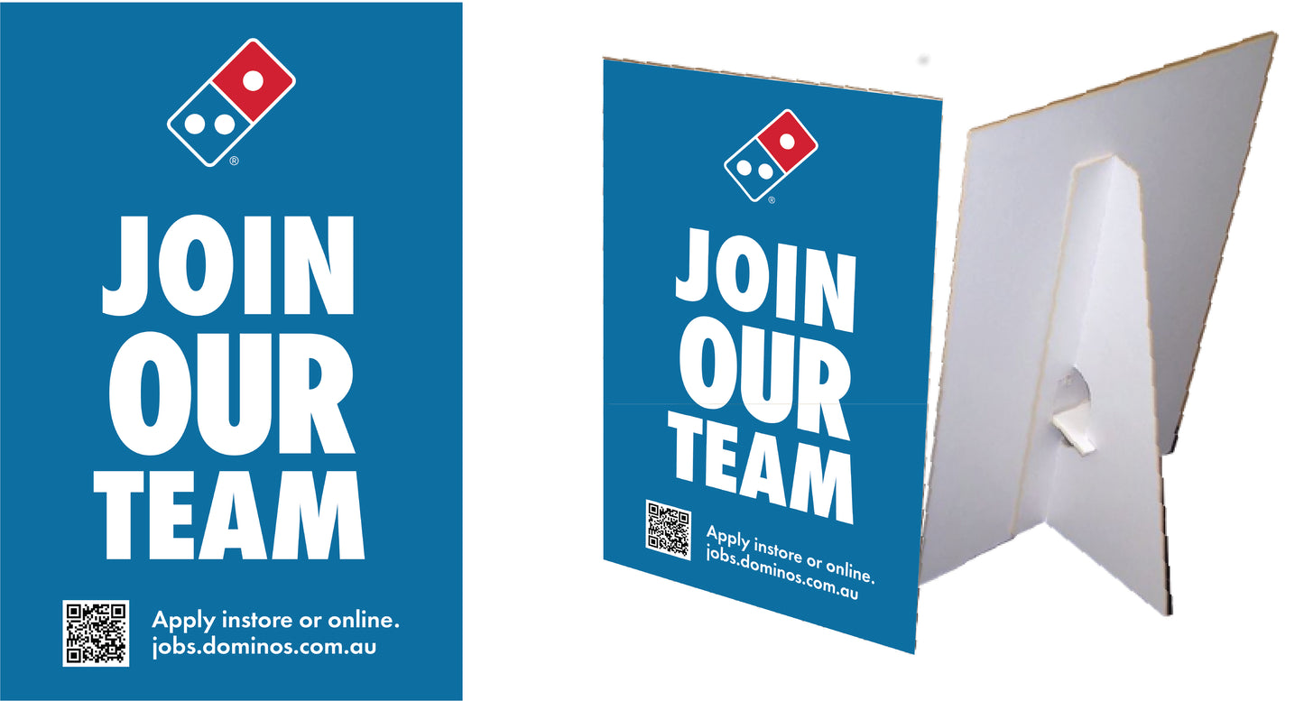 Join Our Team Counter Card