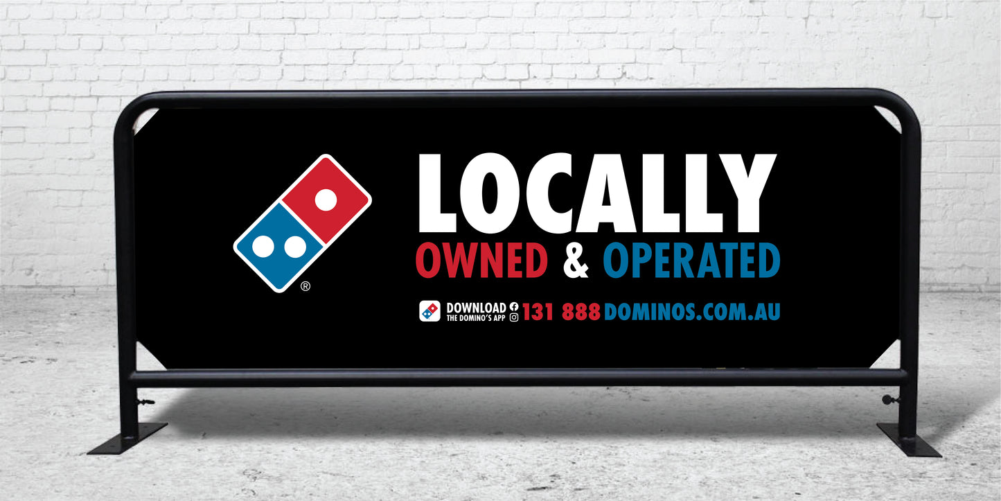 Locally Owned & Operated Large Cafe Barrier (2 x 0.9m)