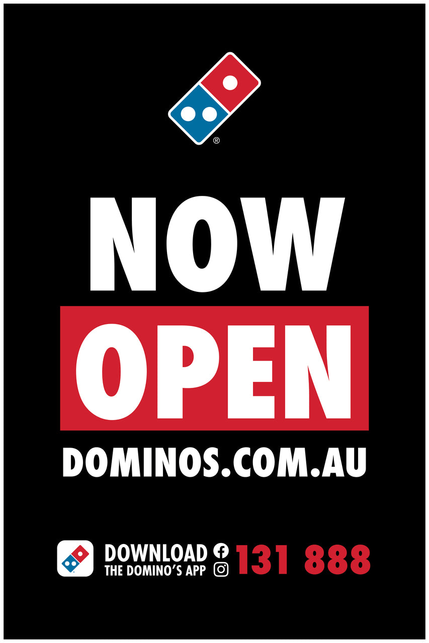 Now Open Electrostatic Window Poster
