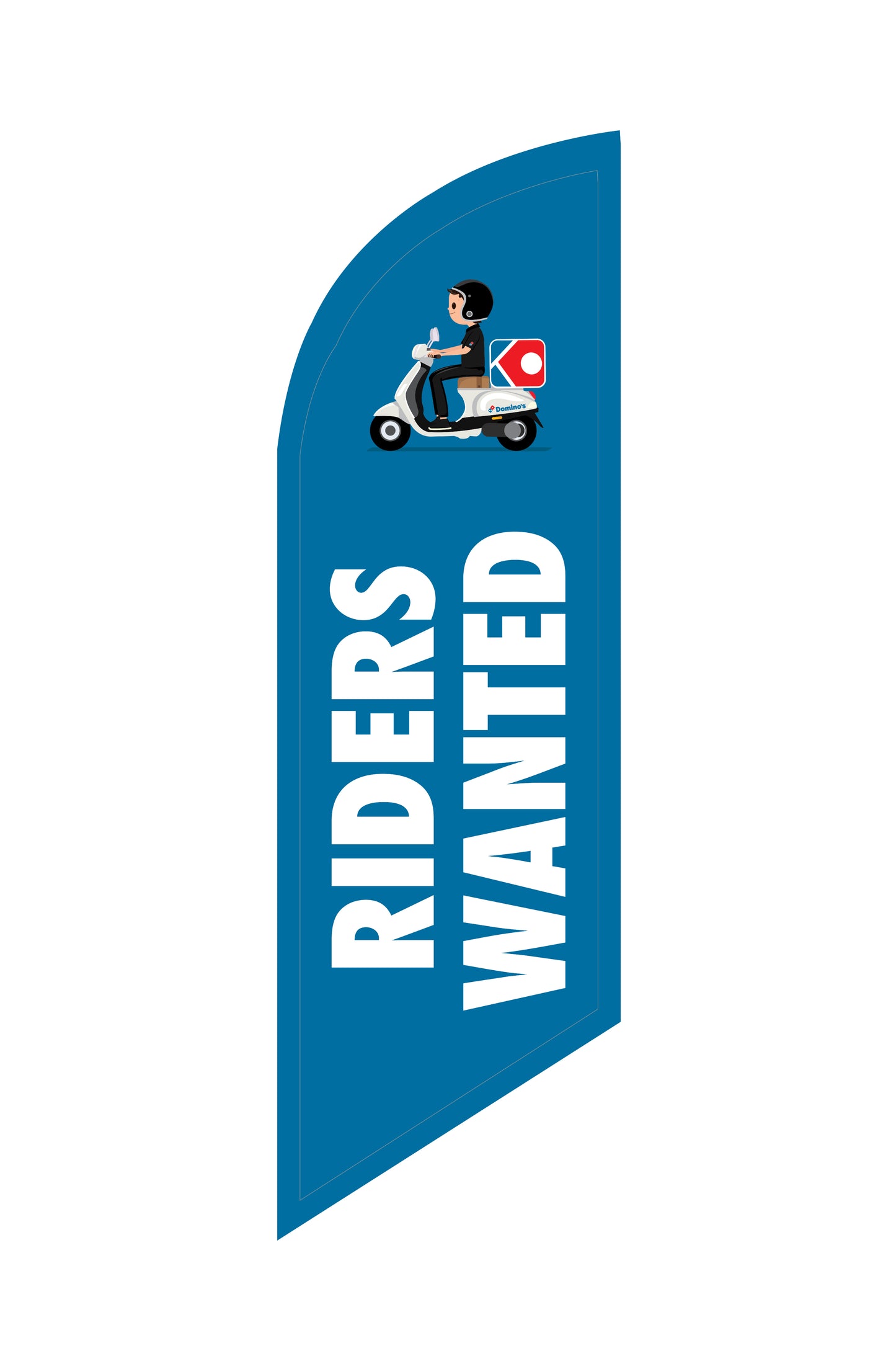 Scooter Riders Wanted Blue - Small Feather Flag