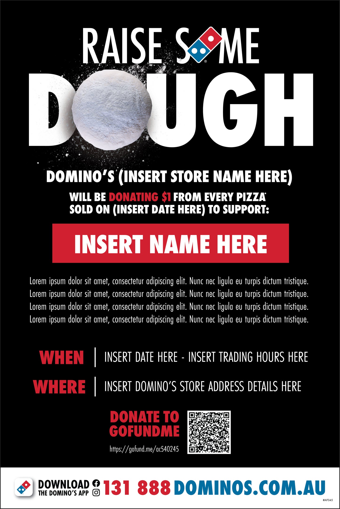 Raise Some Dough A-Frame Insert