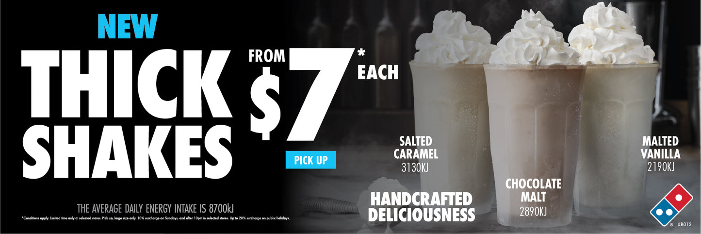Thickshakes - 2.4x0.8m Banner