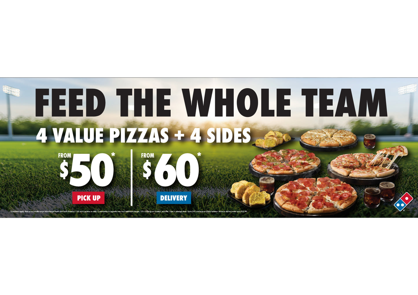Feed The Team - 2.4x0.8m Banner
