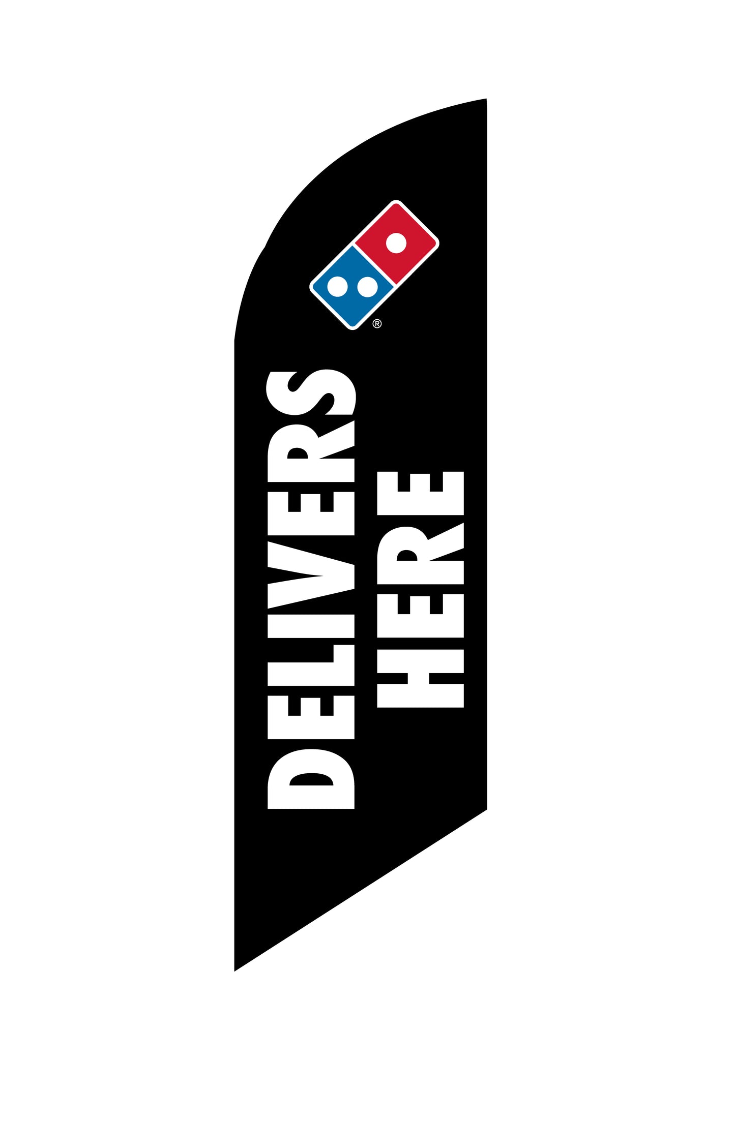 Delivers Here - Small Feather Flag