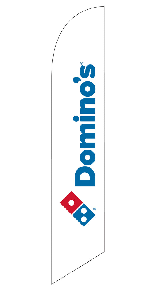 Domino's White XL Feather Flag