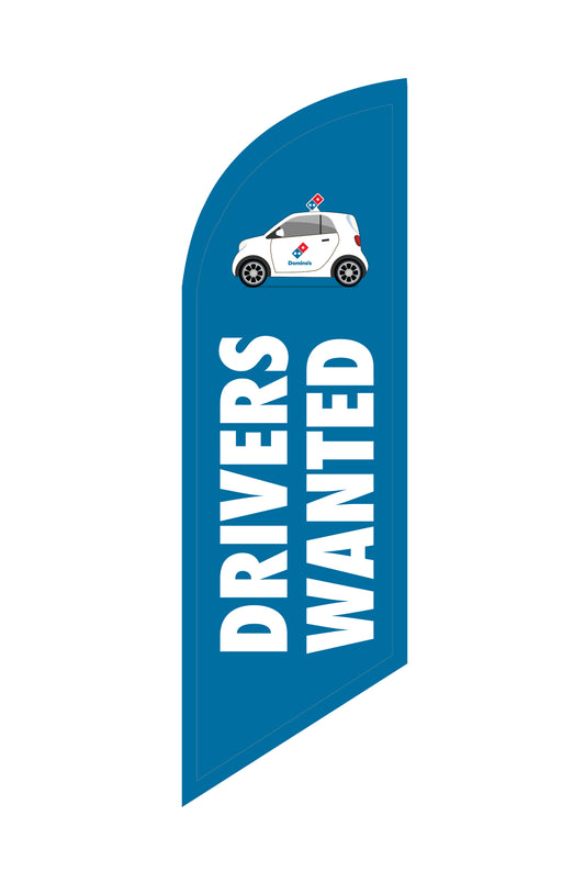 Drivers Wanted Blue - Small Feather Flag