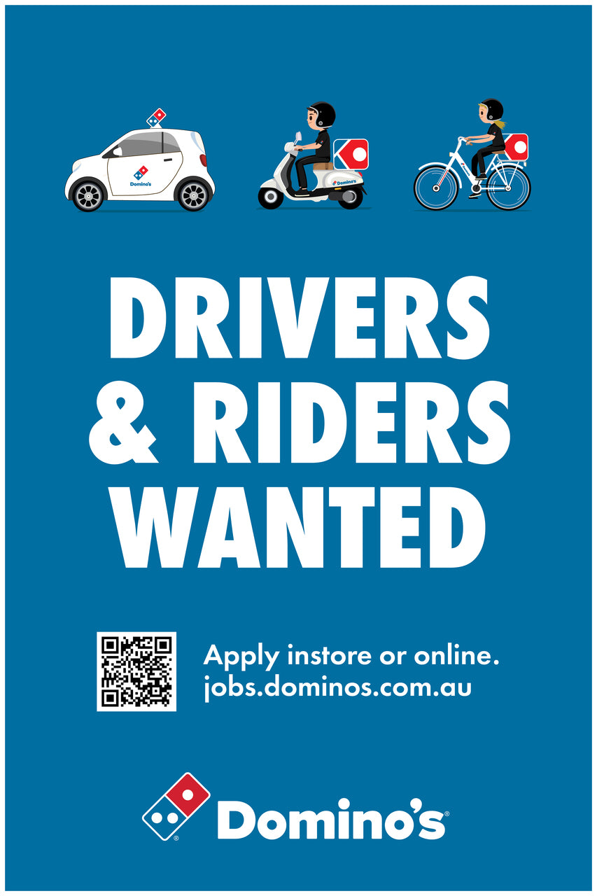 Drivers & Riders Wanted Electrostatic Window Poster