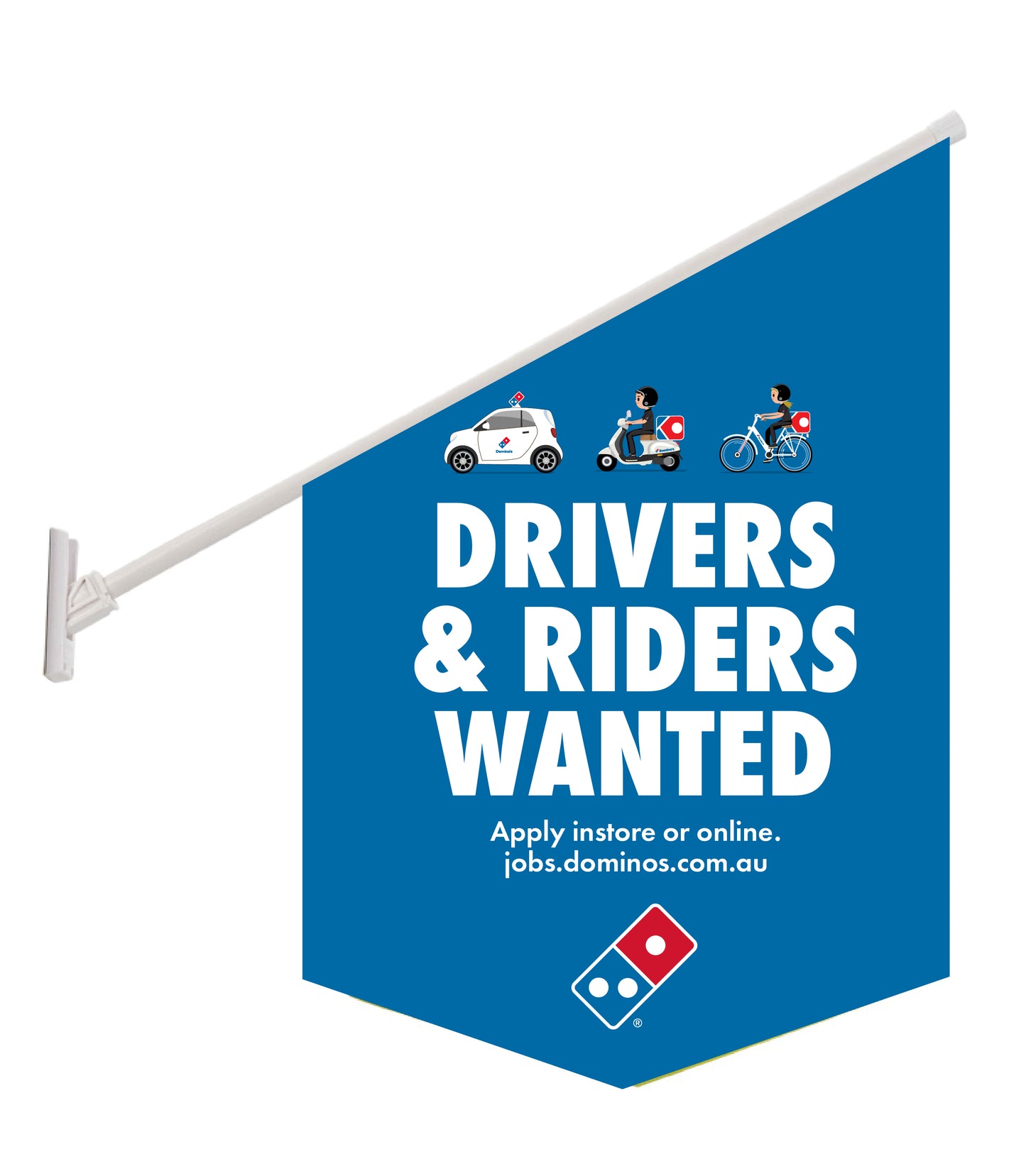 Drivers & Riders Wanted - Shopfront Flags