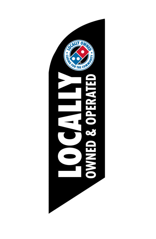 Locally Owned & Operated Logo - Small Feather Flag