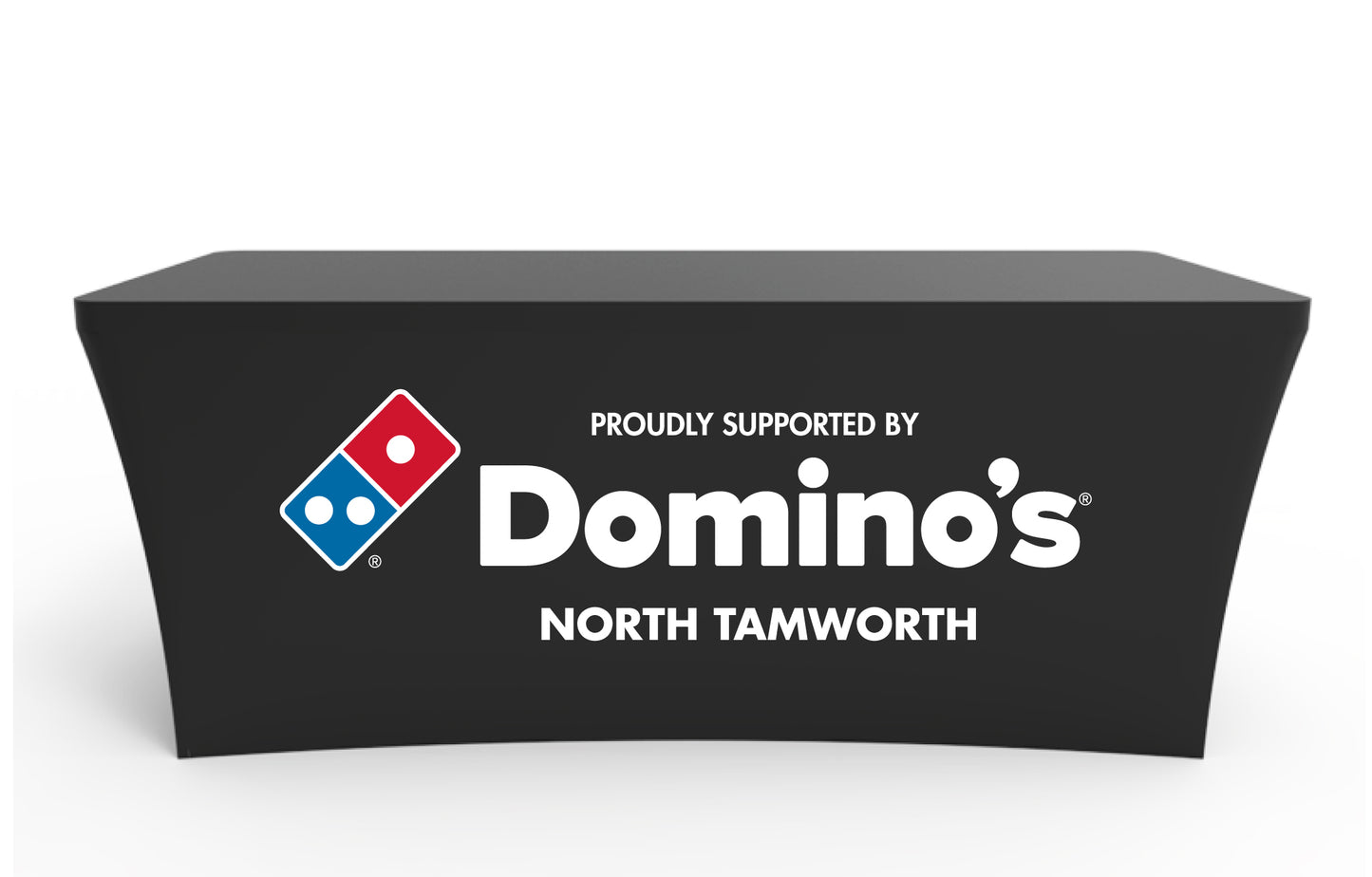 Domino's Fitted Stretch Tablecloth with Store Name