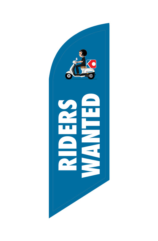 Scooter Riders Wanted Blue - Small Feather Flag