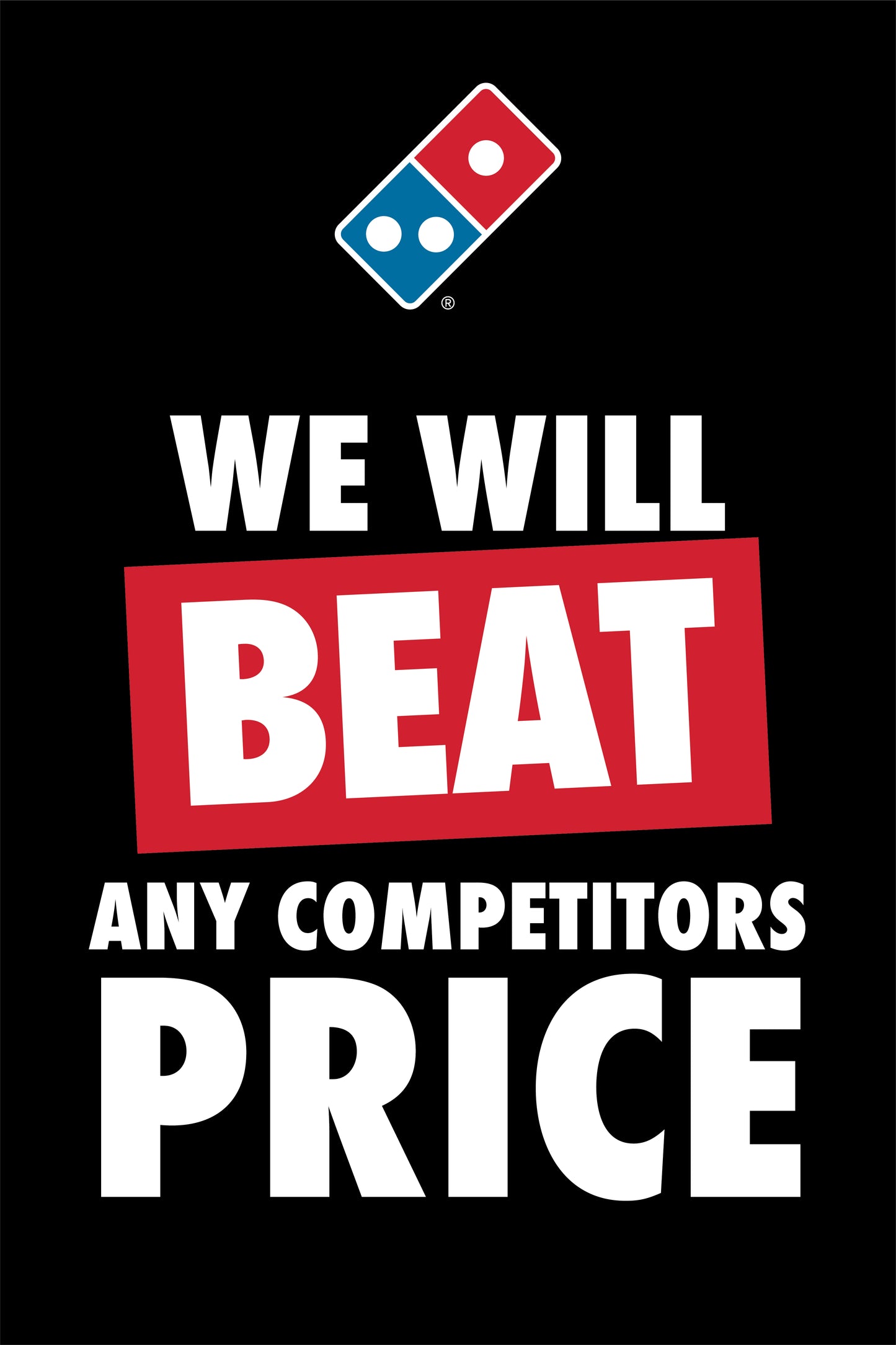 We Will Beat Electrostatic Window Poster